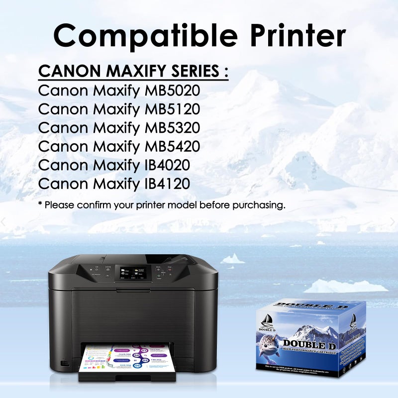 DOUBLE D PGI-2200XL PGI 2200 XL Pigment Ink Cartridges Compatible Replacement for Canon PGI-2200 PGI 2200XL for Maxify MB5320 MB5420 MB5120 MB5020 iB4020 iB4120 (1BK, 1C, 1M, 1Y) 4 Pack - Image 2